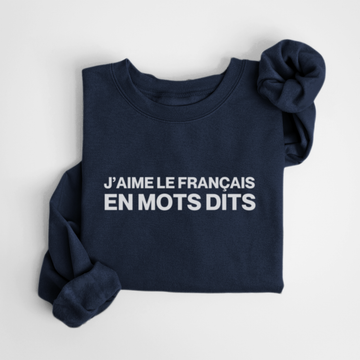 SWEATSHIRT MOTS DITS - MARINE