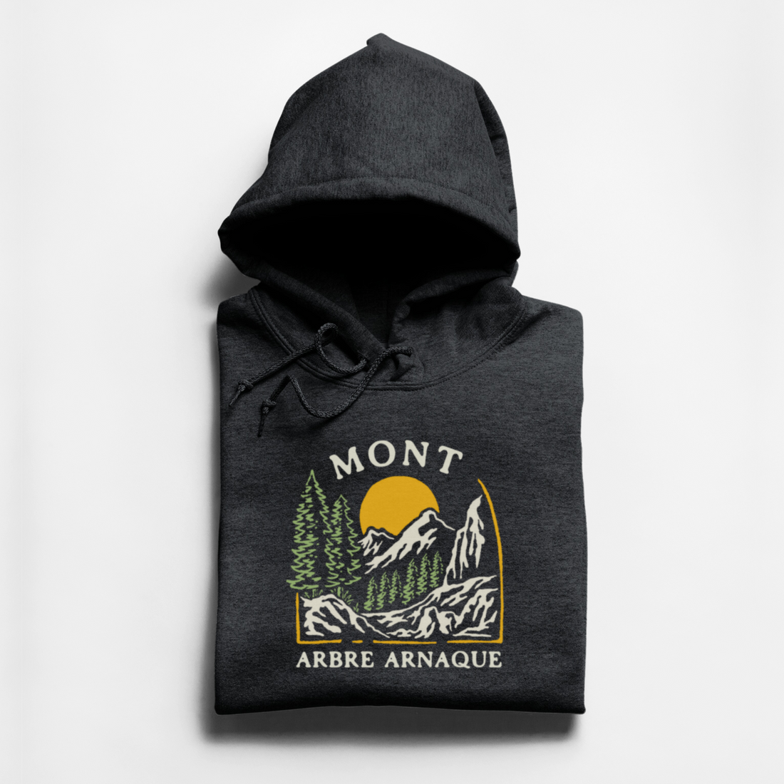 HOODIE MONT ARBRE ARNAQUE - CHARBON