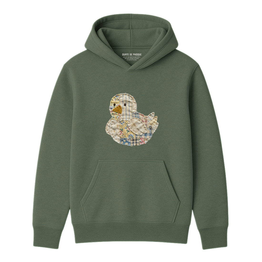 Hoodie Poussin Effet Patch