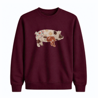 Sweatshirt Cochon Western Effet Patch
