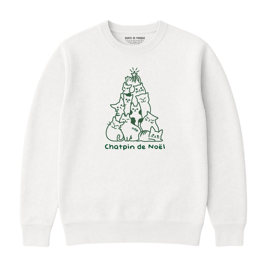 Sweatshirt Chatpin De Noël