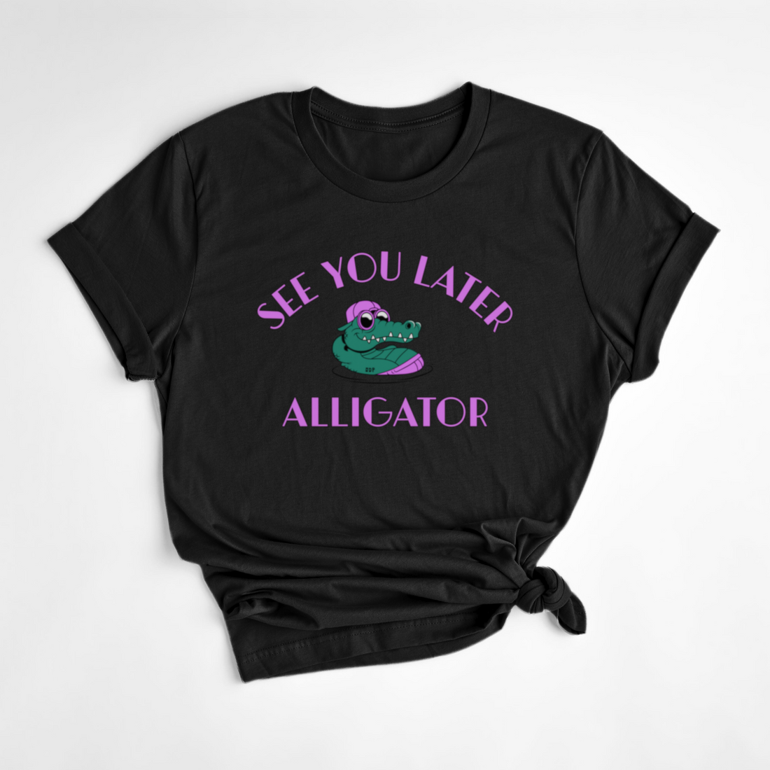 T-SHIRT ALLIGATOR - NOIR