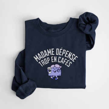 SWEATSHIRT MADAME CAFÉS - MARINE