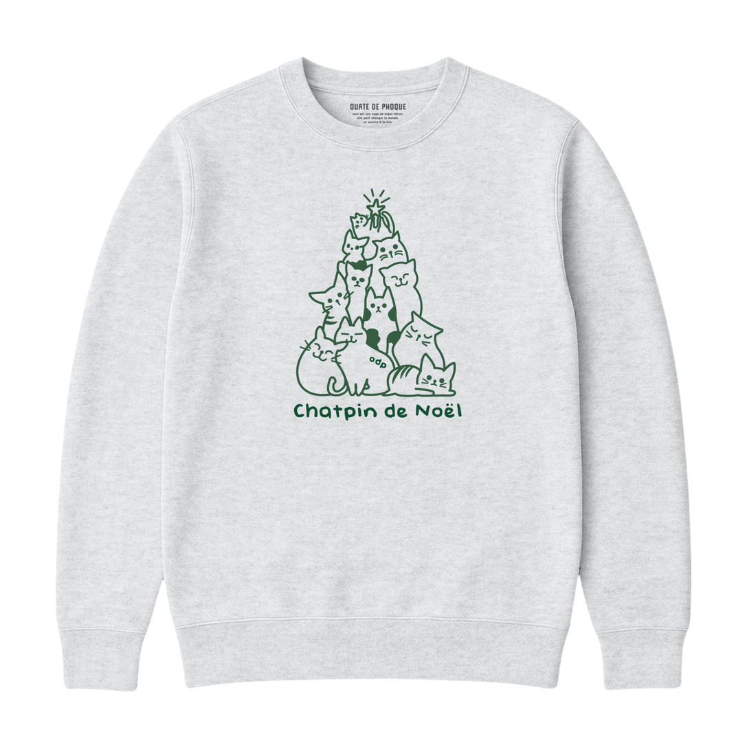 Sweatshirt Chatpin De Noël