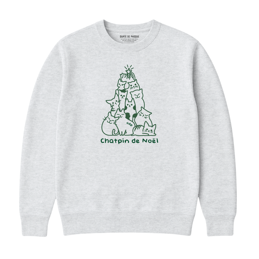 Sweatshirt Chatpin De Noël