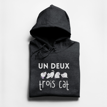 HOODIE TROIS CAT - CHARBON