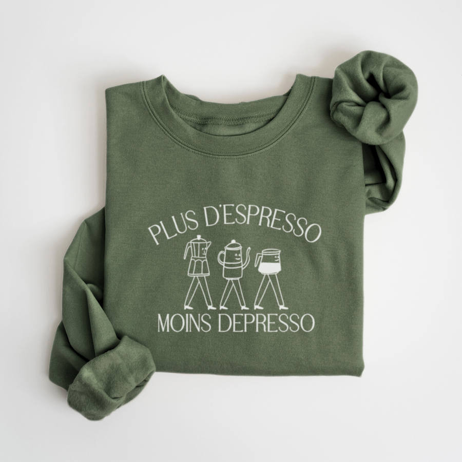 SWEATSHIRT PLUS D'ESPRESSO - SAUGE