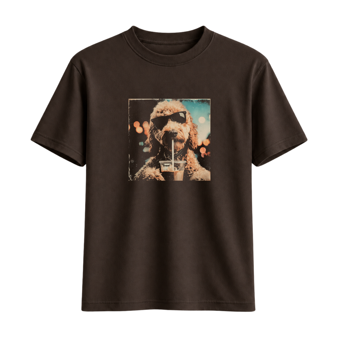 T-Shirt Chien Café Glacé