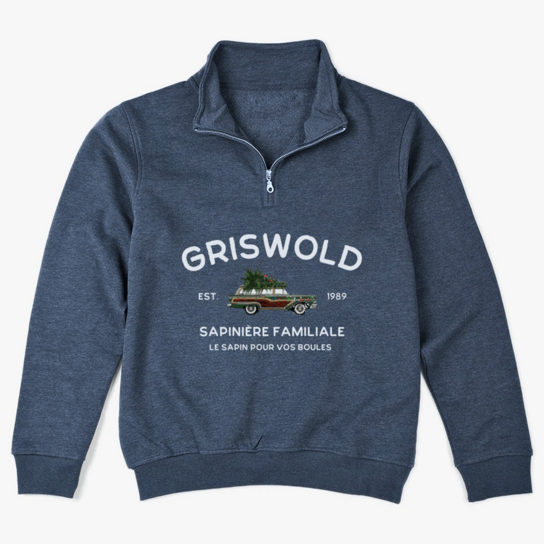 1/4 ZIP GRISWOLD - BLEU VINTAGE