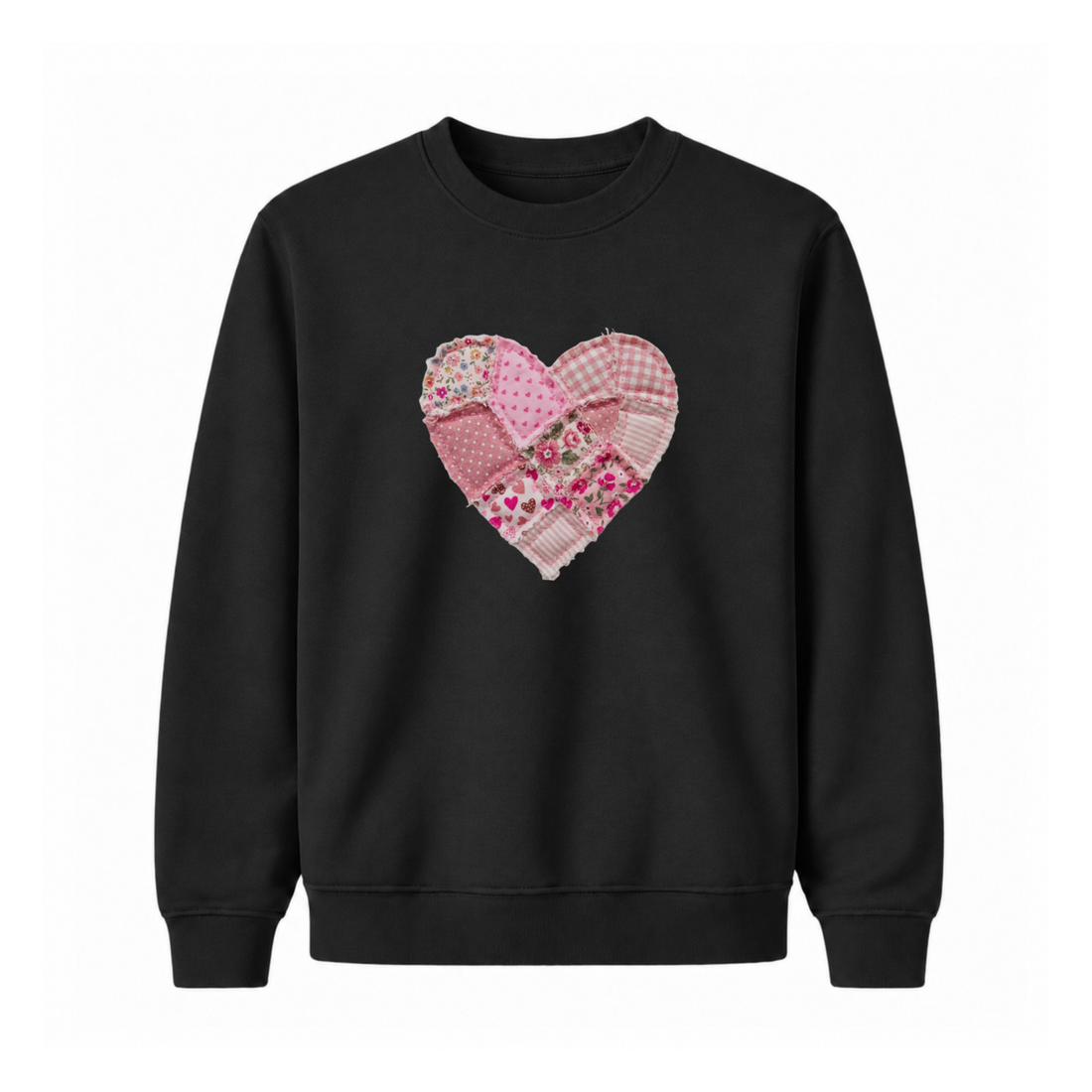 Sweatshirt Coeur Effet Patch - Enfant
