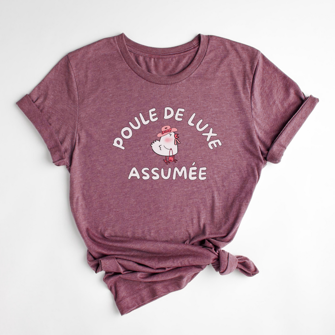 T-SHIRT POULE DE LUXE - CERISE