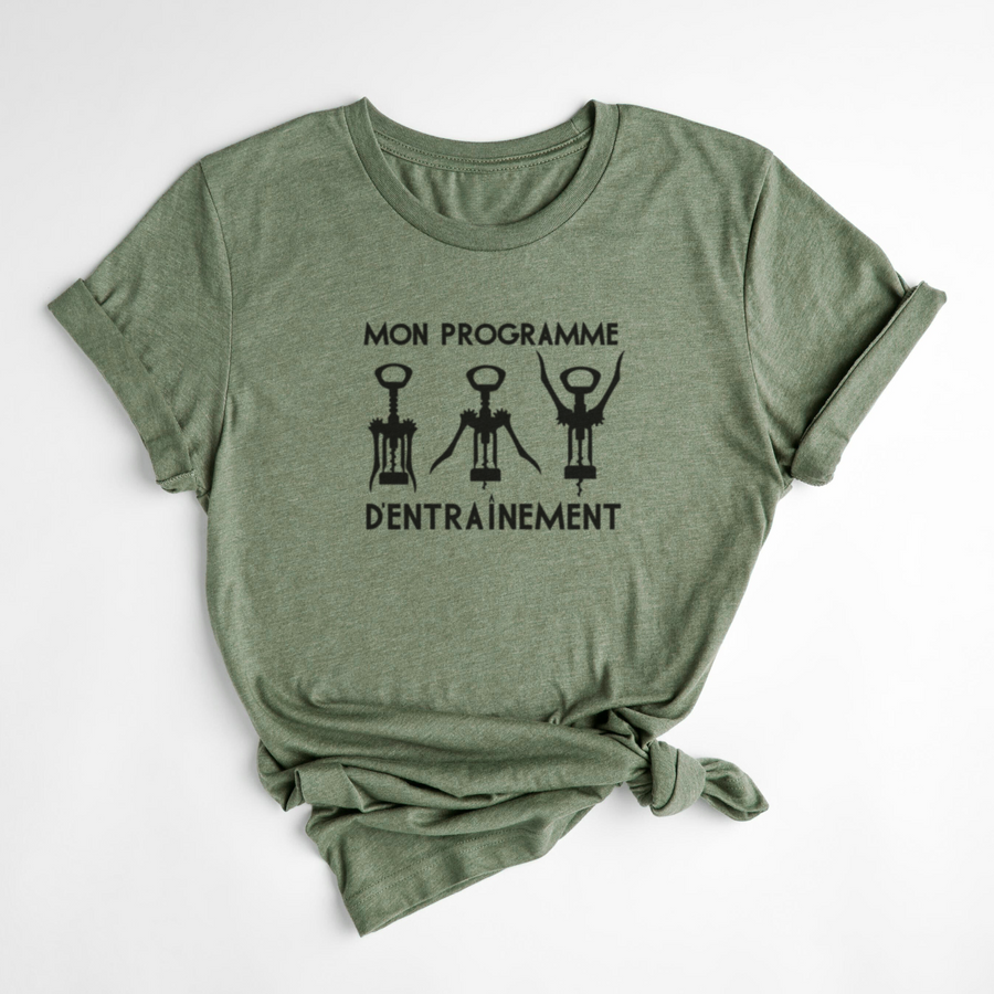 T-SHIRT PROGRAMME D'ENTRAÎNEMENT - OLIVE