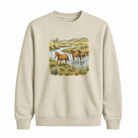 Sweatshirt Chevaux Vintage