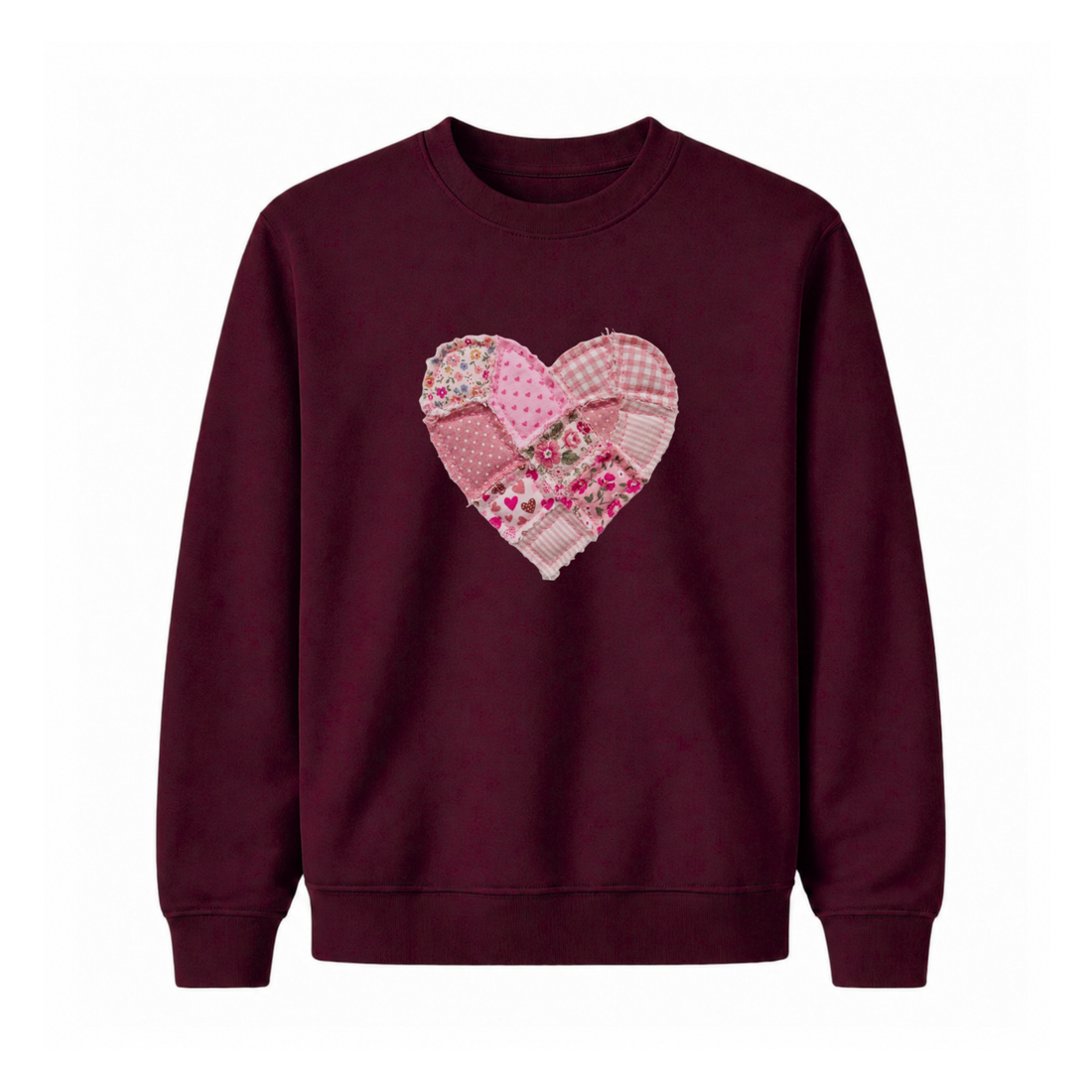 Sweatshirt Coeur Effet Patch - Enfant