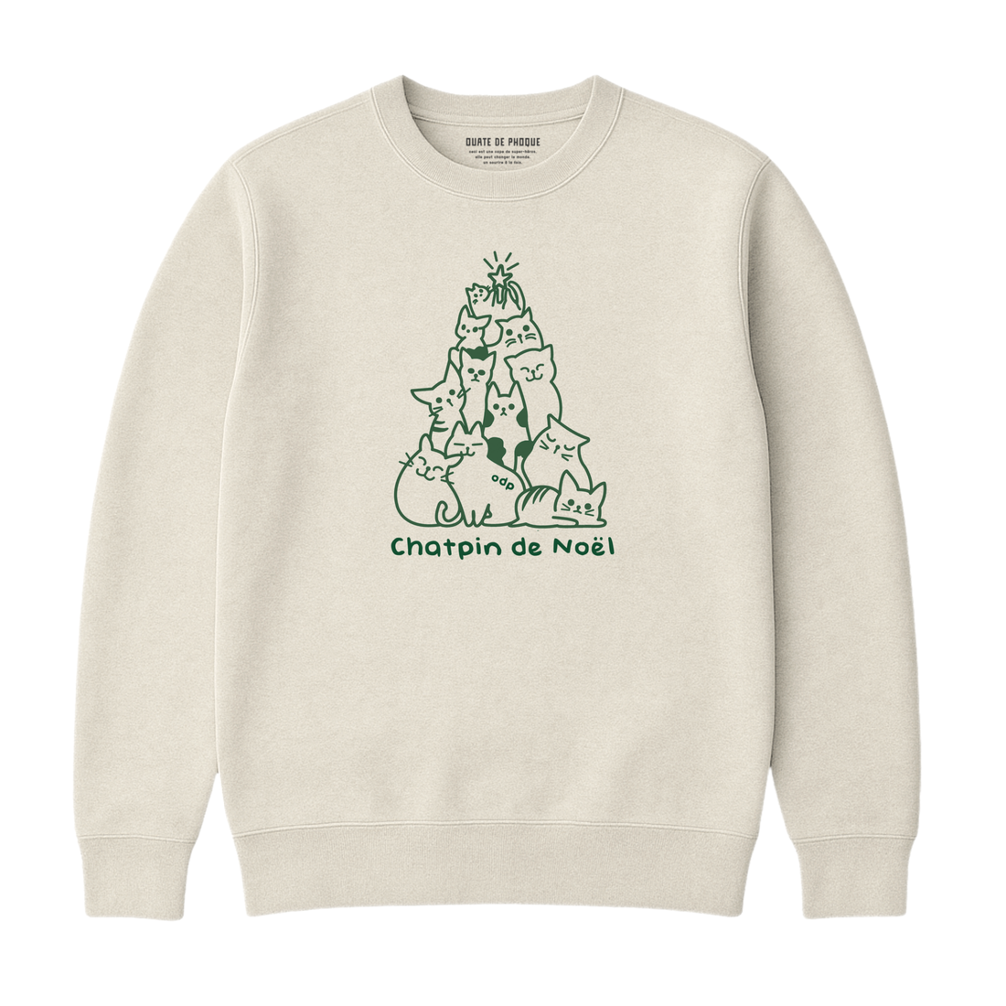 Sweatshirt Chatpin De Noël