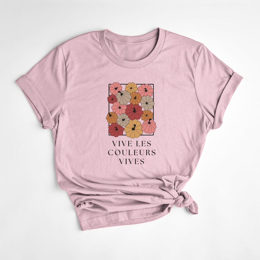 T-SHIRT COULEURS VIVES - FLORAL