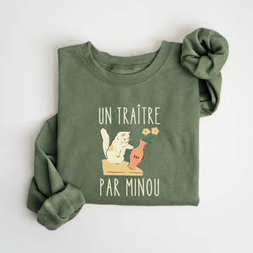 SWEATSHIRT PAR MINOU - SAUGE