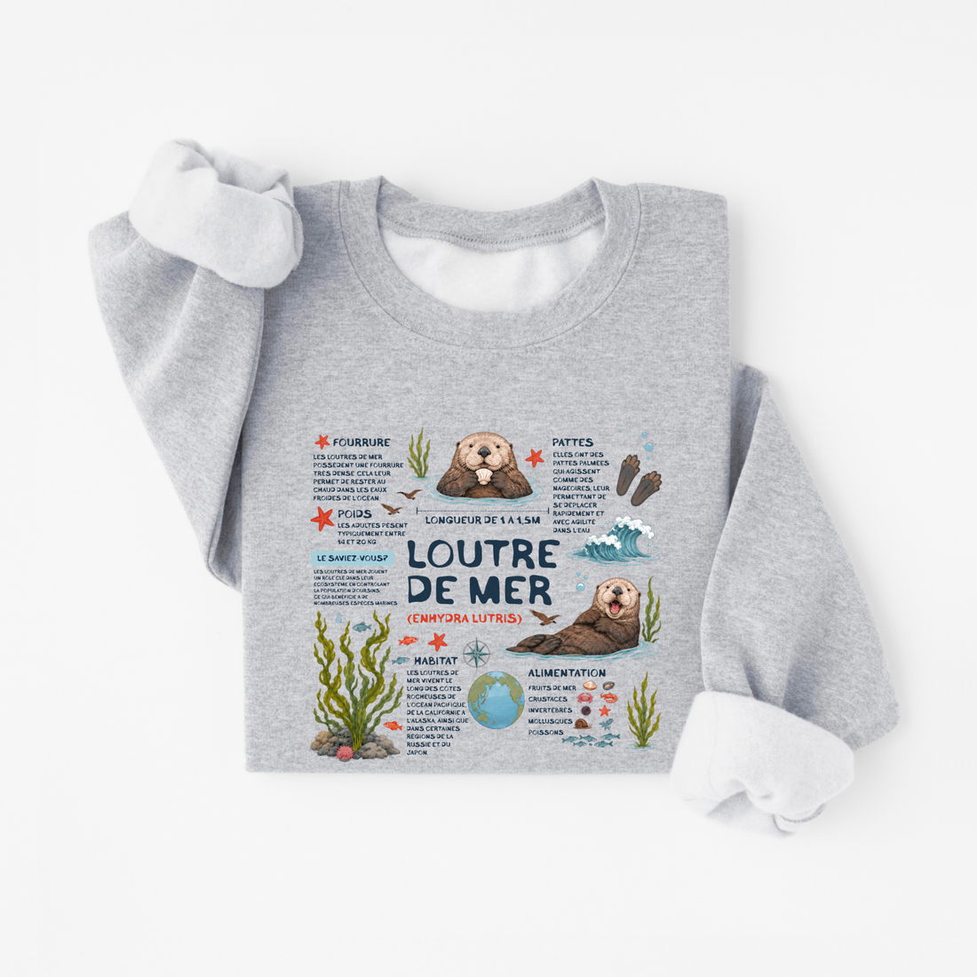 Sweatshirt Loutre De Mer - Enfant