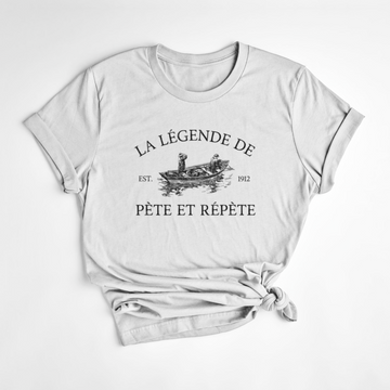 T-SHIRT PÈTE ET RÉPÈTE - BLANC