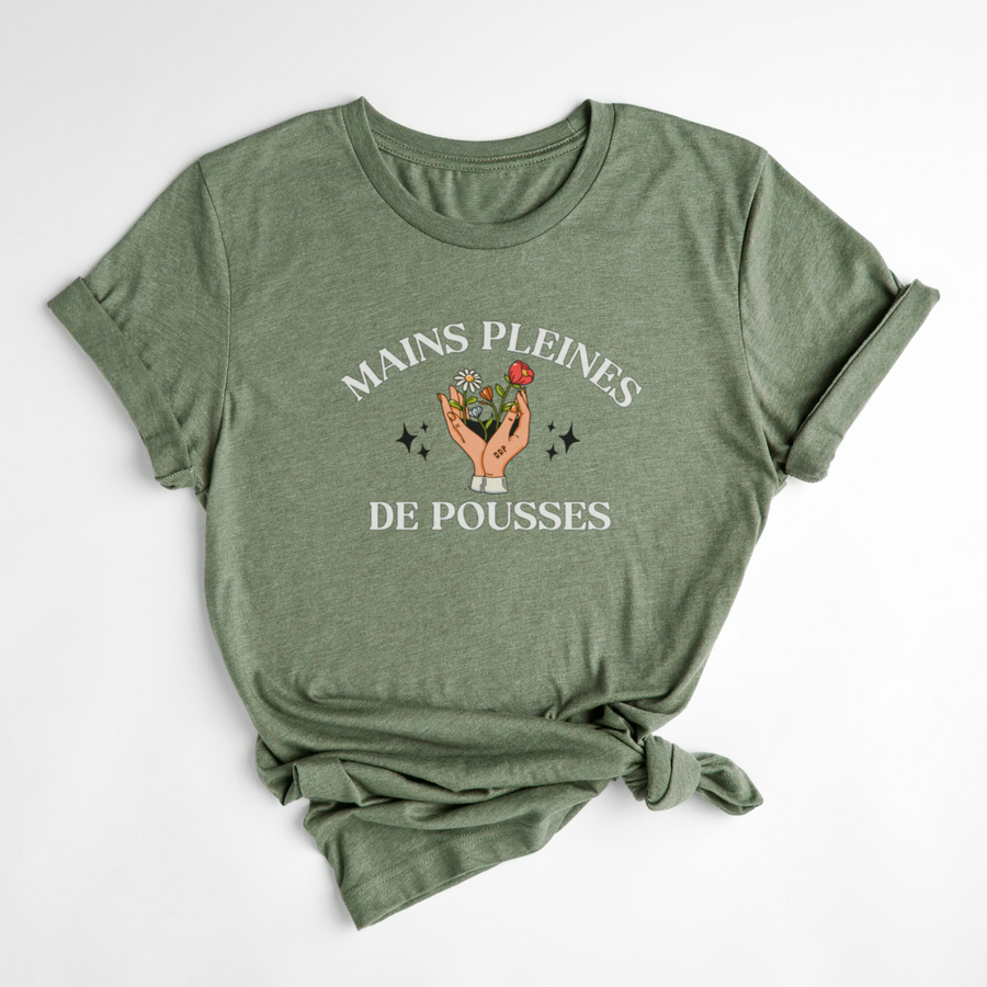 T-SHIRT POUSSES - OLIVE