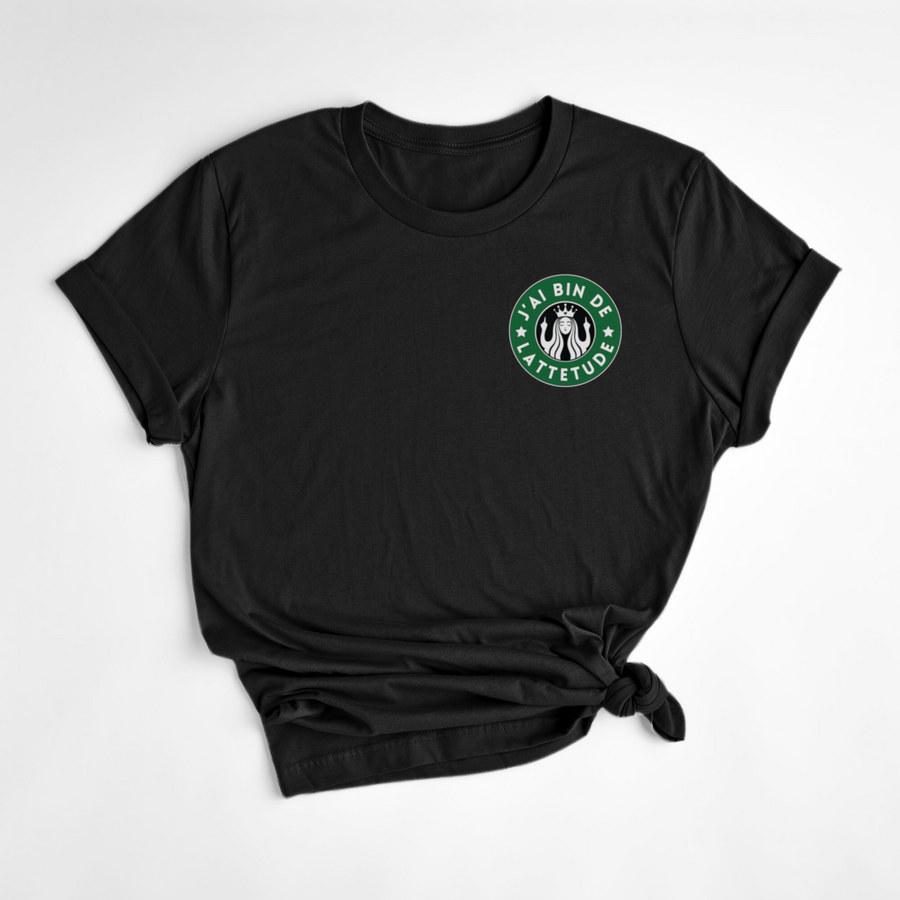 T-SHIRT LATTETUDE - NOIR