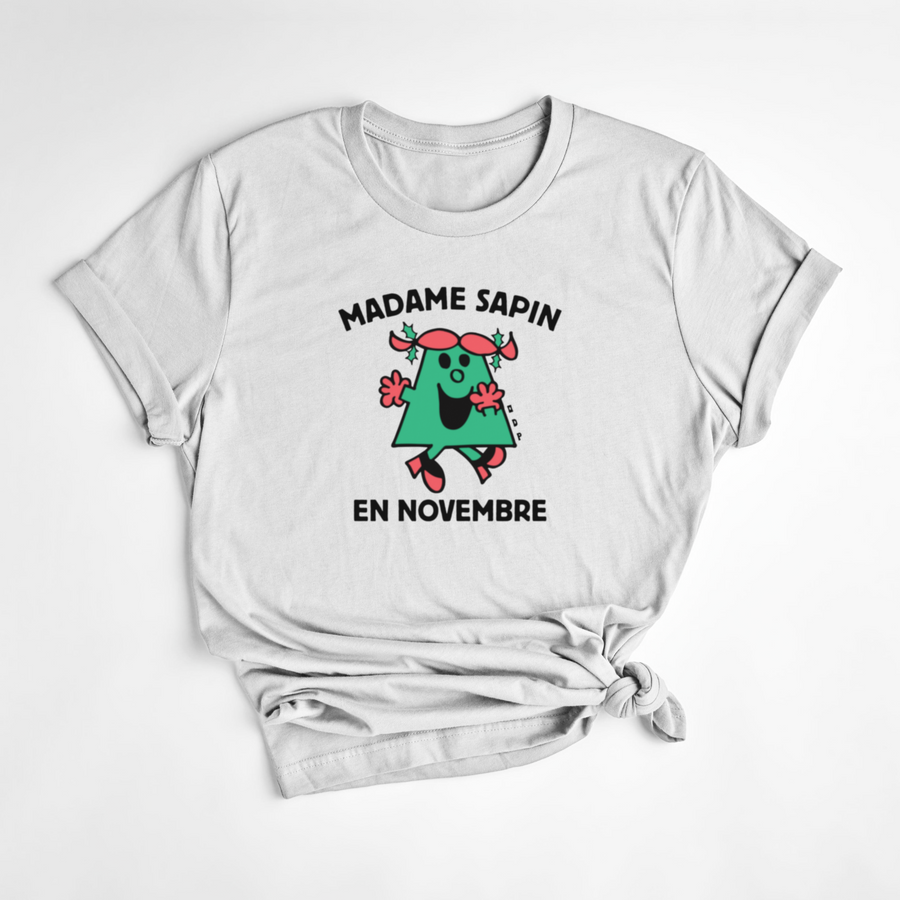 T-SHIRT MADAME SAPIN - BLANC