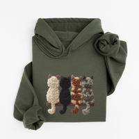 Hoodie Chats De Dos Effet Patch